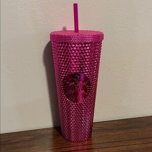 Starbucks 24oz Vibrant Pink Textured Tumbler
